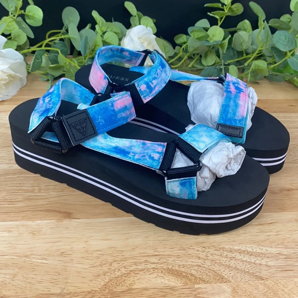 Guess Women's Avin Strappy Platform Sandals 8.5M - Picture 8 of 8